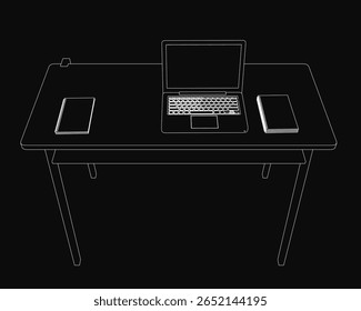 A laptop sits open on a wooden desk beside a notebook with handwritten notes, suggesting productivity. Natural light illuminates the workspace, creating a warm and focused atmosphere.