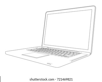 50,108 White outline laptop Images, Stock Photos & Vectors | Shutterstock