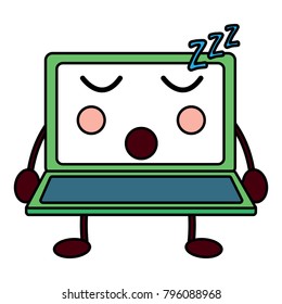 laptop sleep  kawaii icon image 