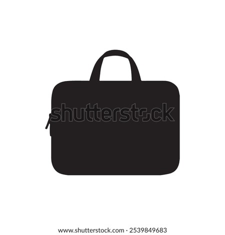 Laptop sleeve silhouette vector icon illustration.