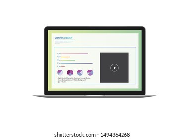 Laptop, Smart Device Background for Infographic design
