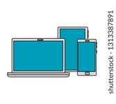 laptop with smartphone and tablet