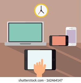 Laptop, smartphone and tablet devices
