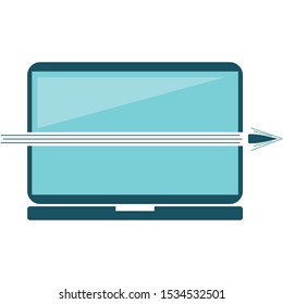 a laptop smash with a high speed bullet