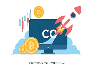 Ein Laptop und ein bisschen Bitcoin