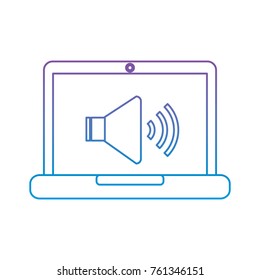 laptop with speaker sound on screen volume design