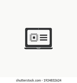 Laptop Specification Icon Graphic Design Vector Stock Vector (Royalty ...