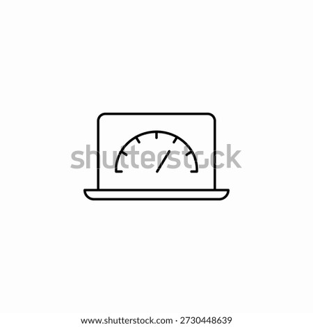 laptop speed icon sign vector