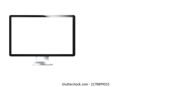 Laptop Split Blank Screen Display Pc Mockup Vector.Modern Laptop Computer Mockup Vector Isolated On Transparent.Vector Notebook Illustration. Photoreal.template For Content