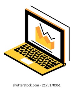 laptop with statistics device tech