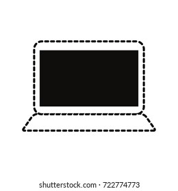 laptop sticker  vector illustration