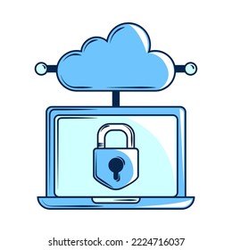 Cybersicherheitssymbol für Notebooks einzeln