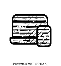 laptop storage icon hand drawn vector illustration isolated on white background
