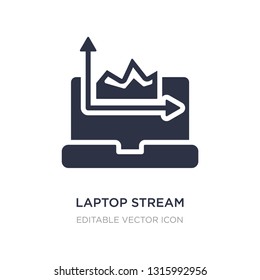 laptop stream graphic icon on white background. Simple element illustration from Computer concept. laptop stream graphic icon symbol design.
