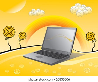 laptop a style background