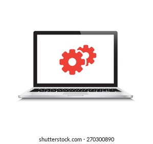 Laptop & Support Service Icon