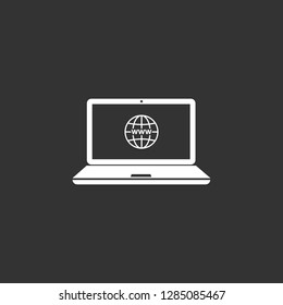 Laptop symbol, browser icon symbol