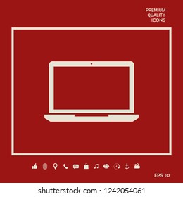 Laptop symbol Icon. Graphic elements for your design