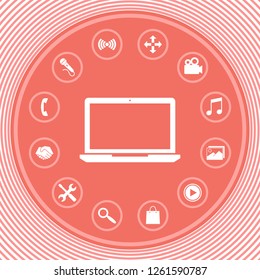 Laptop symbol Icon. Graphic elements for your design