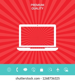 Laptop symbol Icon. Graphic elements for your design