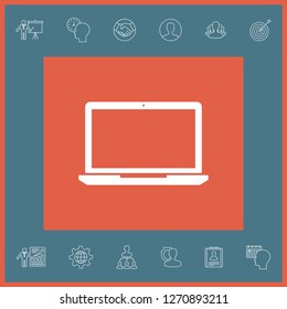 Laptop symbol Icon. Graphic elements for your design