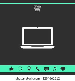 Laptop symbol Icon. Graphic elements for your design