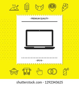 Laptop symbol Icon. Graphic elements for your design