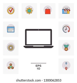 Laptop symbol Icon. Graphic elements for your design