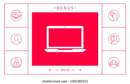 Laptop symbol Icon. Graphic elements for your design