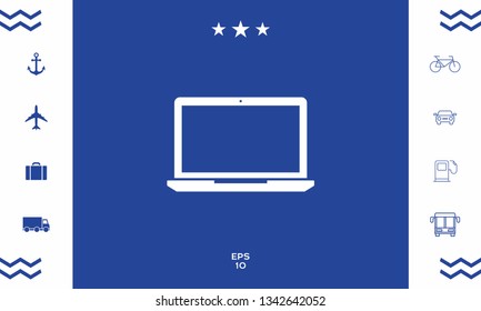 Laptop symbol Icon. Graphic elements for your design