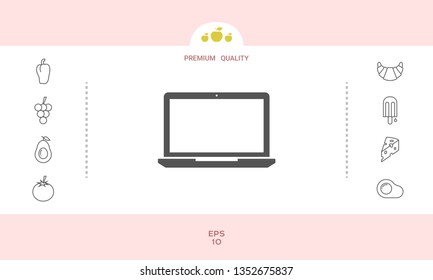 Laptop symbol Icon. Graphic elements for your design