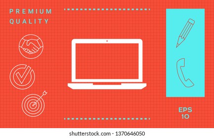 Laptop symbol Icon. Graphic elements for your design