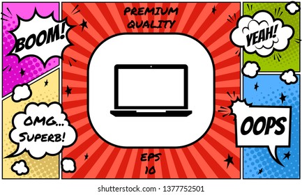 Laptop symbol Icon. Graphic elements for your design