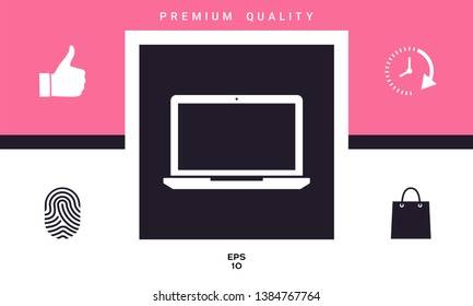 Laptop symbol Icon. Graphic elements for your design