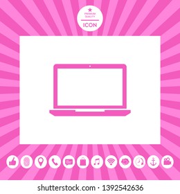 Laptop symbol Icon. Graphic elements for your design
