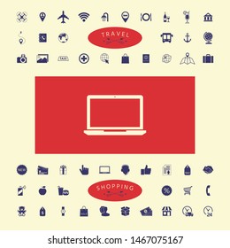 Laptop symbol Icon. Graphic elements for your design