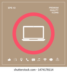Laptop symbol Icon. Graphic elements for your design