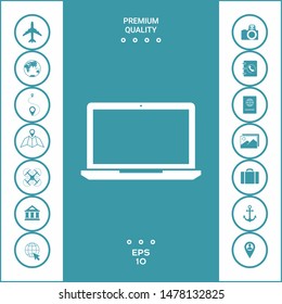 Laptop symbol Icon. Graphic elements for your design