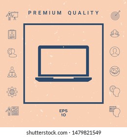 Laptop symbol Icon. Graphic elements for your design