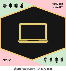 Laptop symbol Icon. Graphic elements for your design