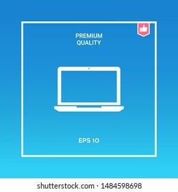 Laptop symbol Icon. Graphic elements for your design
