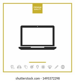 Laptop symbol Icon. Graphic elements for your design