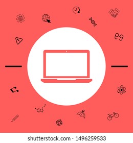 Laptop symbol Icon. Graphic elements for your design