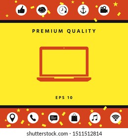 Laptop symbol Icon. Graphic elements for your design