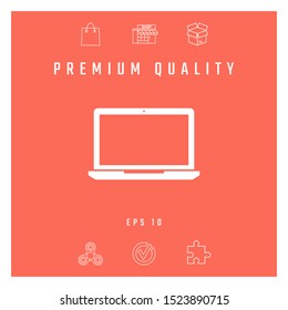 Laptop symbol Icon. Graphic elements for your design