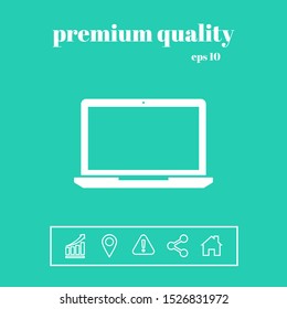 Laptop symbol Icon. Graphic elements for your design