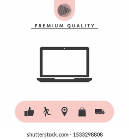 Laptop symbol Icon. Graphic elements for your design