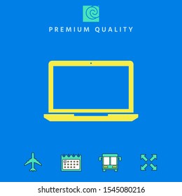 Laptop symbol Icon. Graphic elements for your design