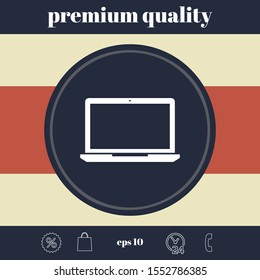 Laptop symbol Icon. Graphic elements for your design