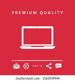 Laptop symbol Icon. Graphic elements for your design